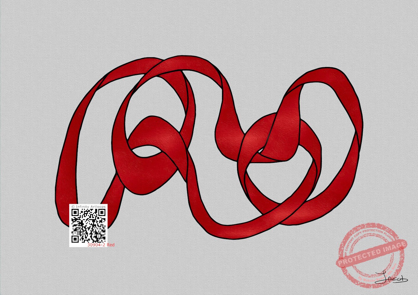 30904-2j Wandering in Red