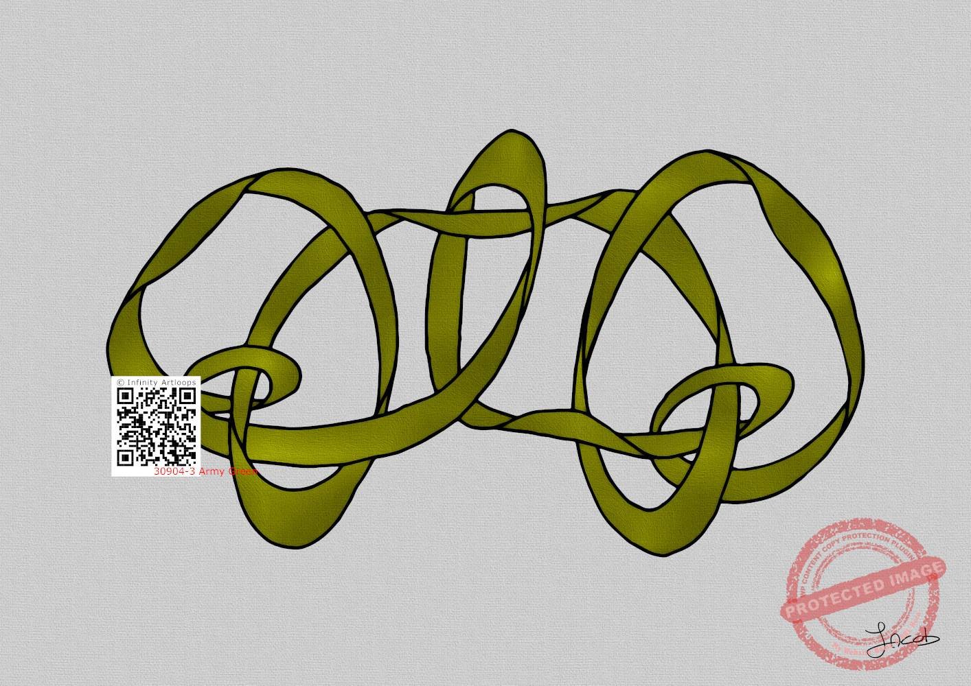 30904-3a Wandering in Army Green