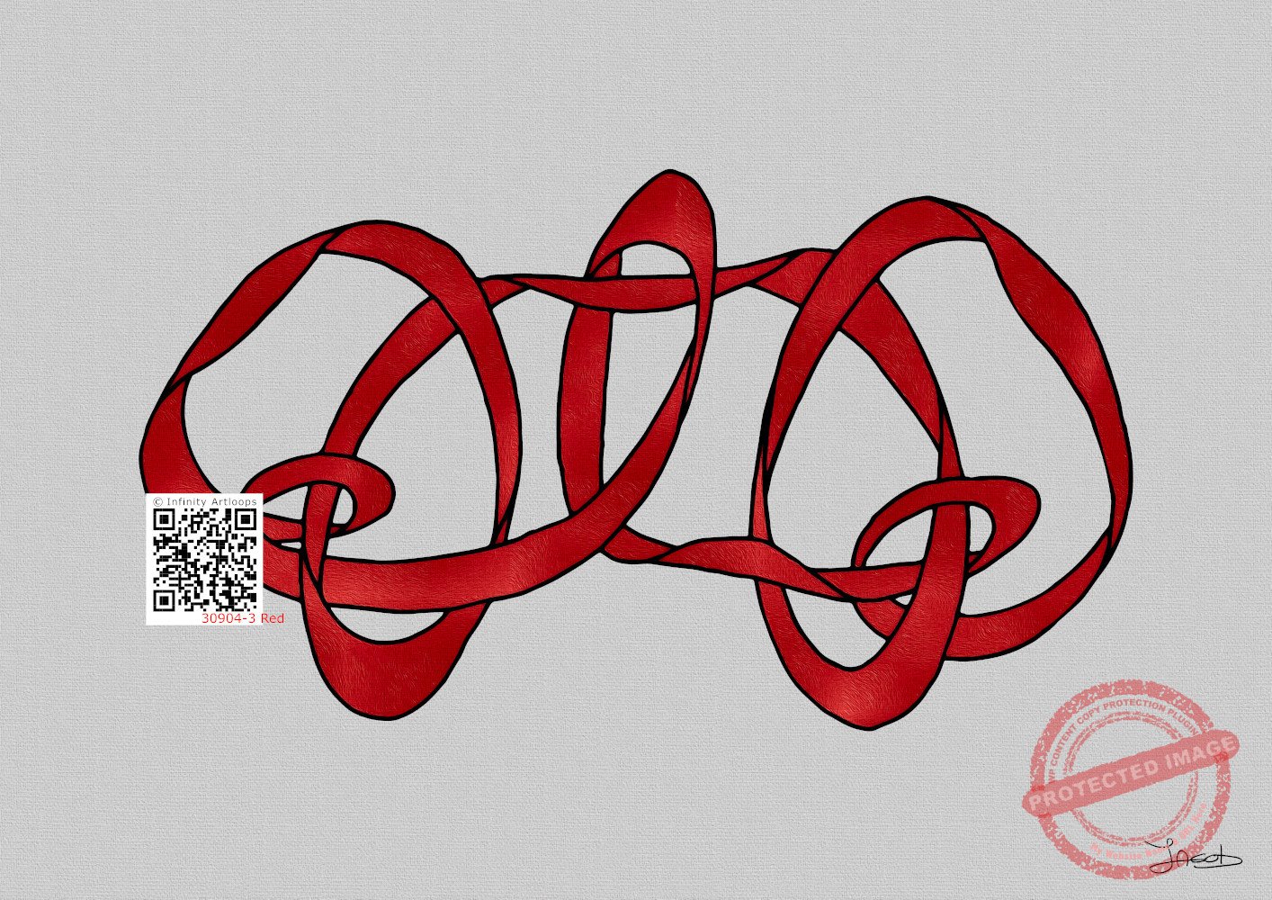 30904-3j Wandering in Red